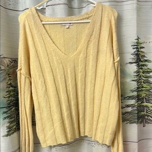 SO Brand from Kohl’s Soft & Cozy Yellow V-Neck Sweater